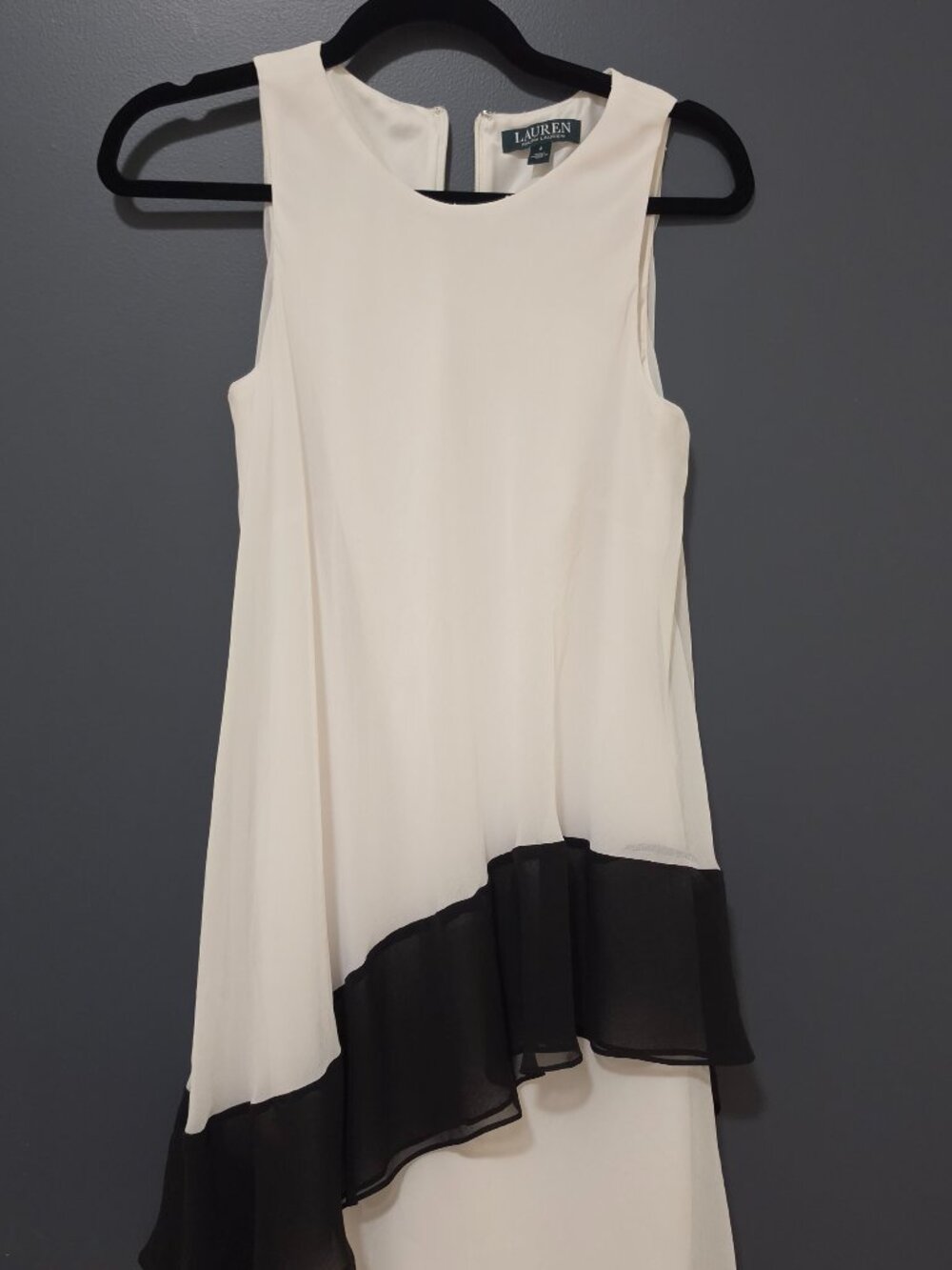 White and black dress